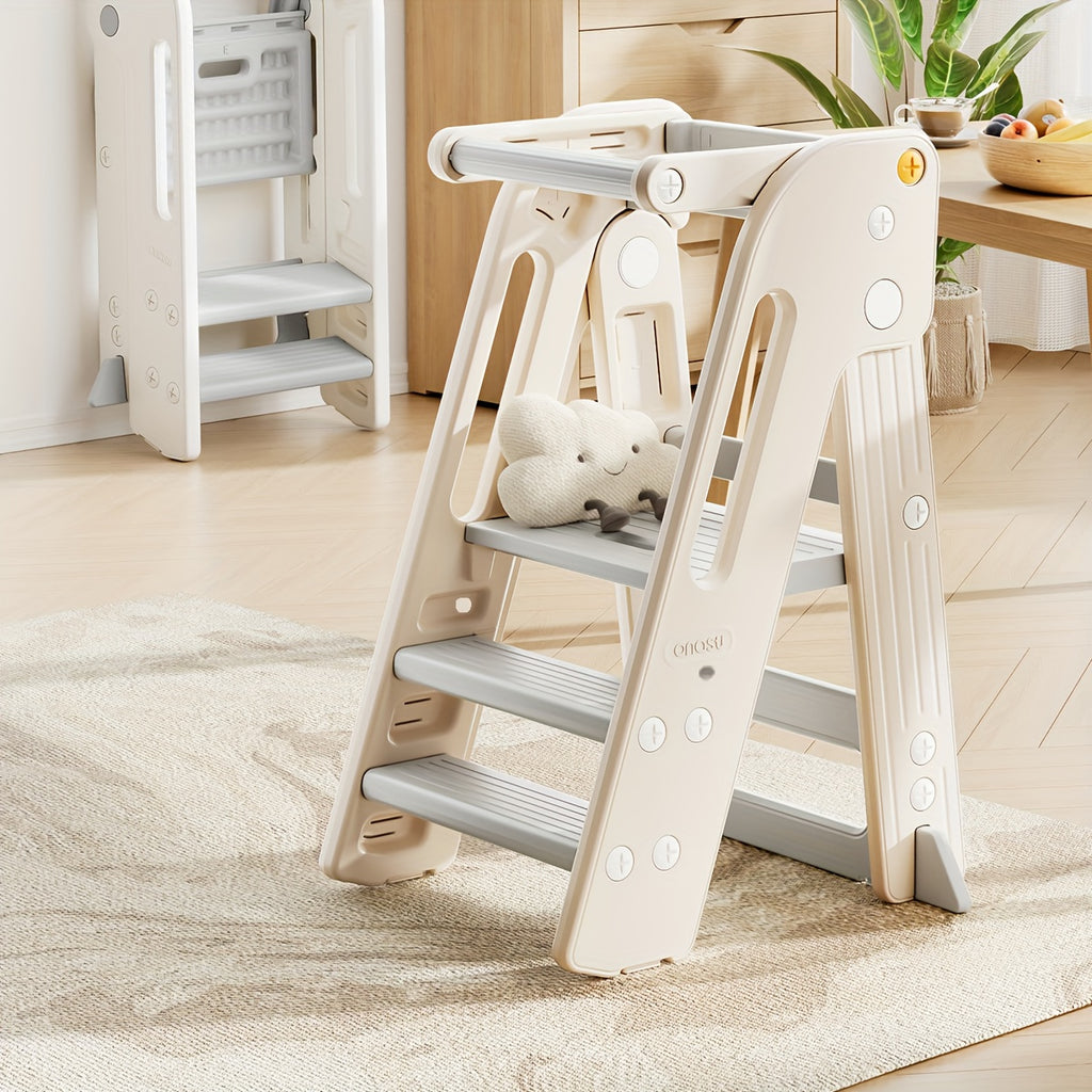 Torre de Aprendizaje Plegable y Ajustable: Fomenta la Independencia de tu Hijo