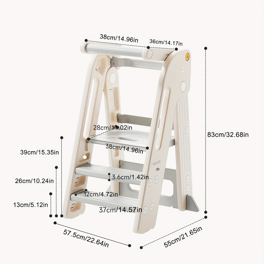Torre de Aprendizaje Plegable y Ajustable: Fomenta la Independencia de tu Hijo