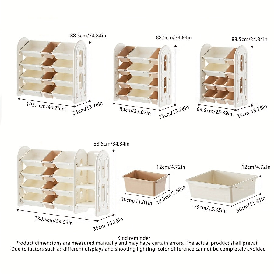 Estantería de Almacenamiento Extragrande de 4 Niveles con Diseño de Nubes