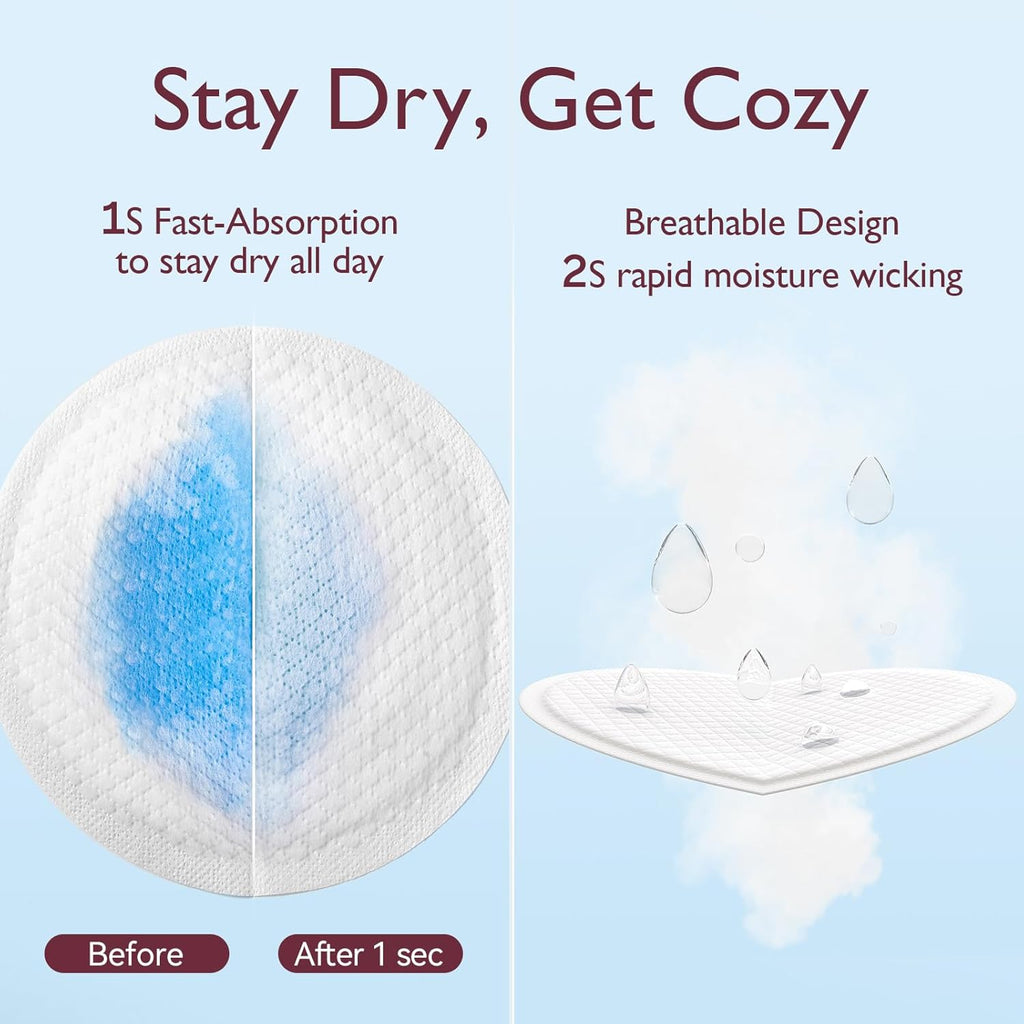 Almohadillas de Lactancia Desechables Momcozy (60,120,200 piezas)| Ultra Finas, Absorción Rápida y Transpirables