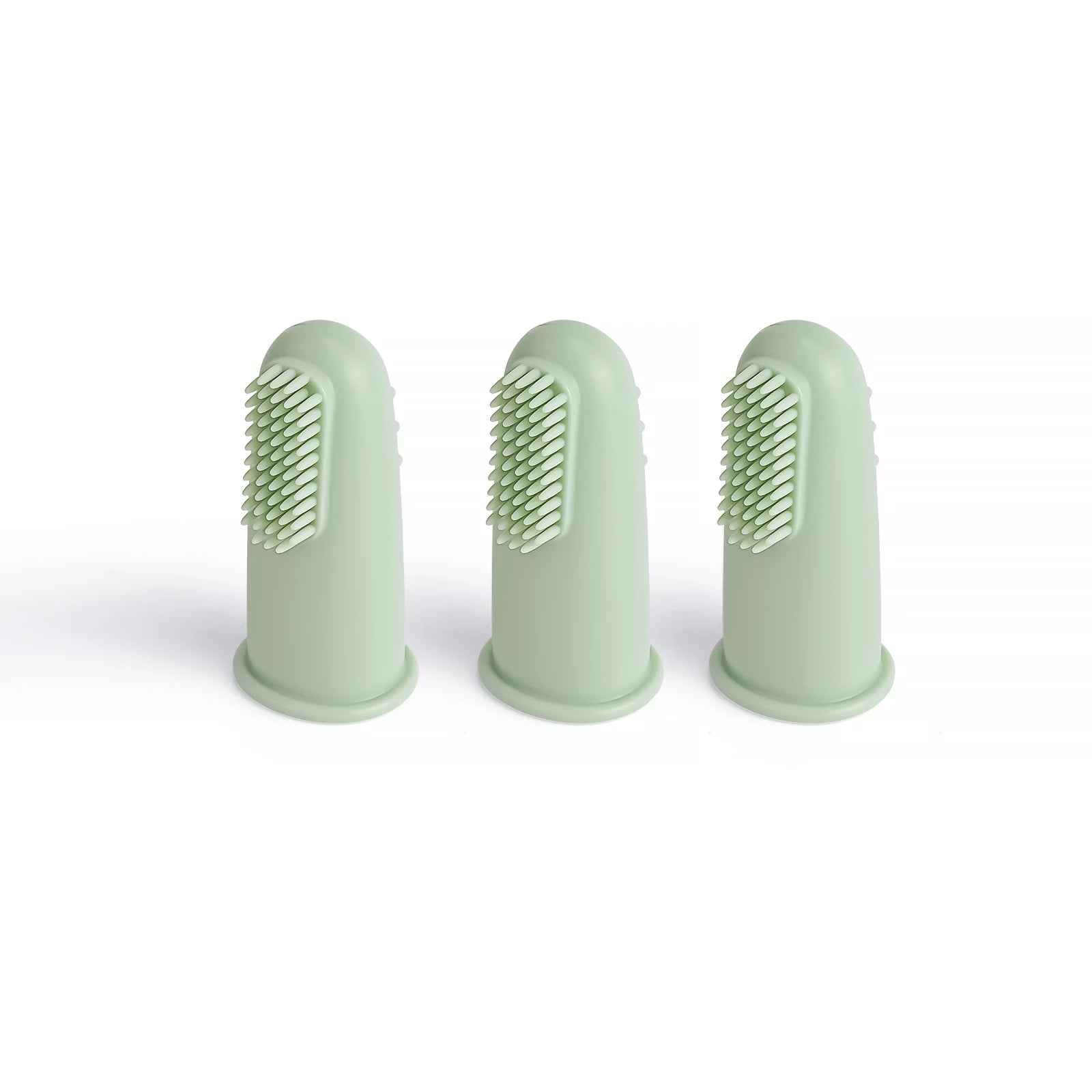 Set de Cepillos de Dedo para Bebé, Silicona 100% Segura (3 Piezas)