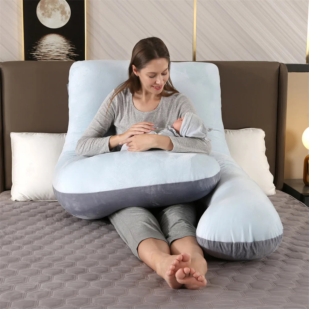 Almohada de Embarazo de Soporte Corporal (130x70 cm) | Soporte de Cuerpo Total, Clase A y Refrescante
