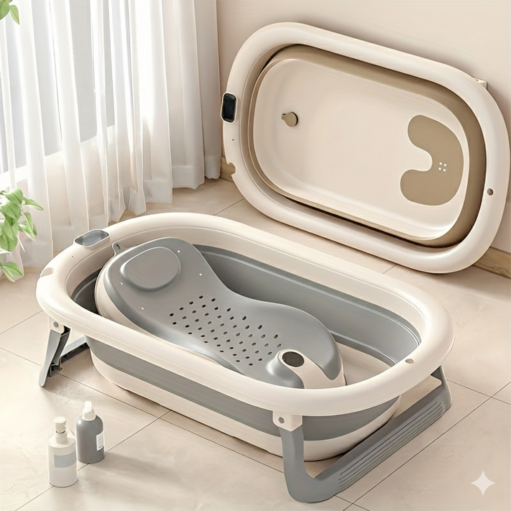 Tina Plegable: El Baño Perfecto para Bebés y la Tranquilidad de Papá y Mamá
