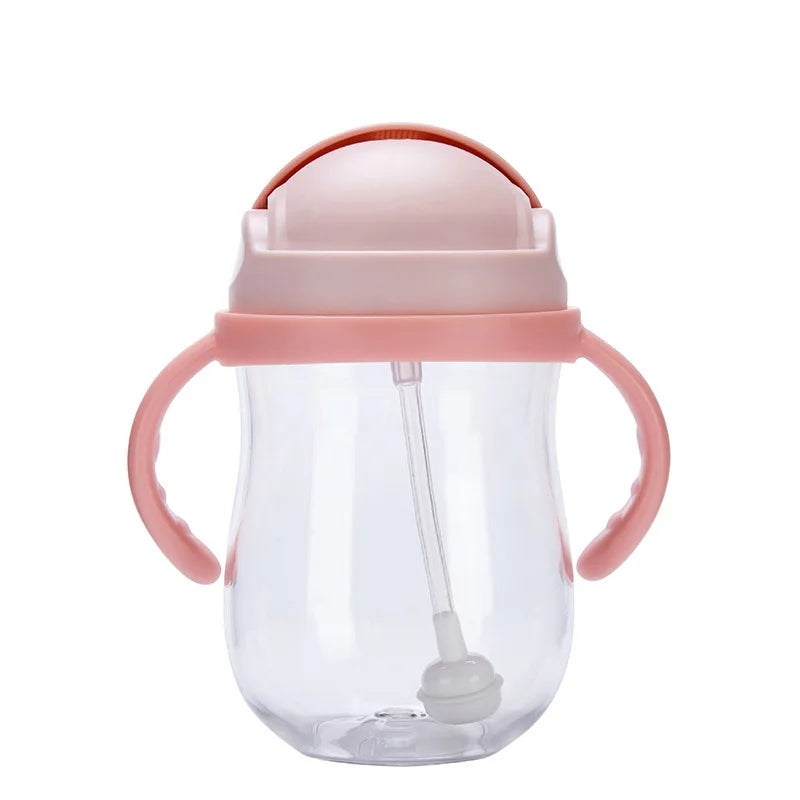 Botella de Agua con Popote y Válvula de 300 ml | Portátil, Antiderrames y con Asa para Entrenamiento