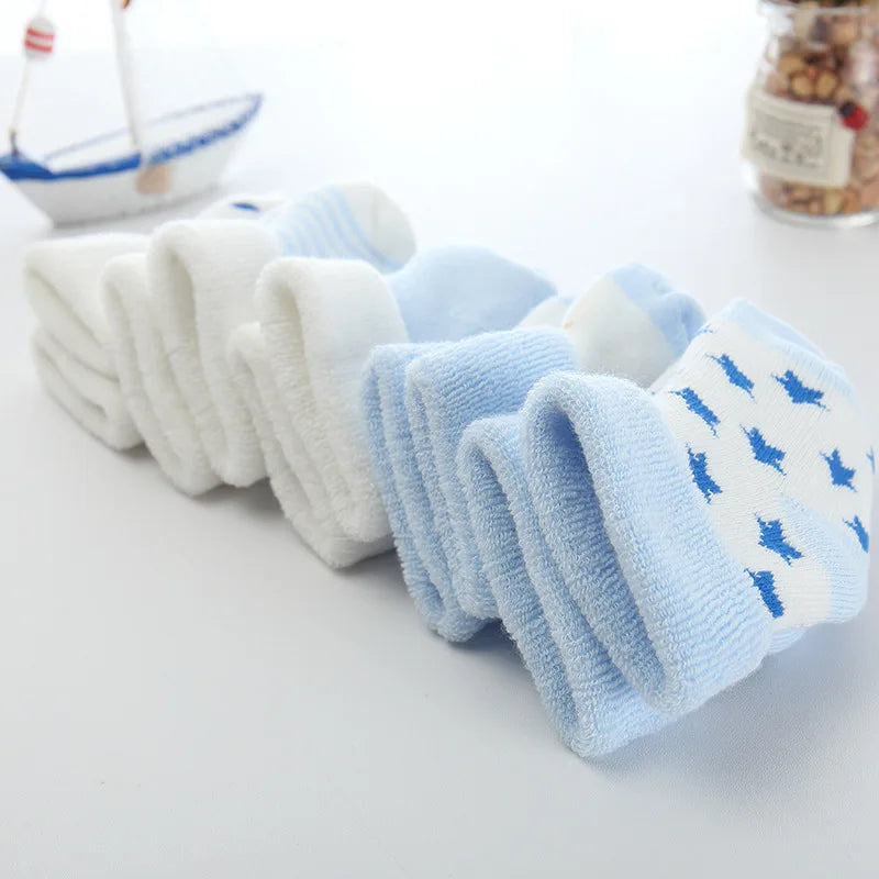 Pack 5 Pares de Calcetines de Felpa: Súper Cálidos para Bebés (0-24M)