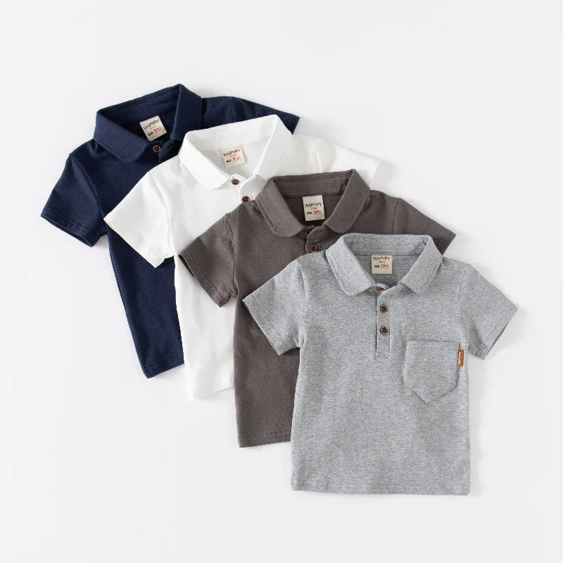 Playera Tipo Polo para Niño | Cuello Clásico y Bolsillo (12M-7T)