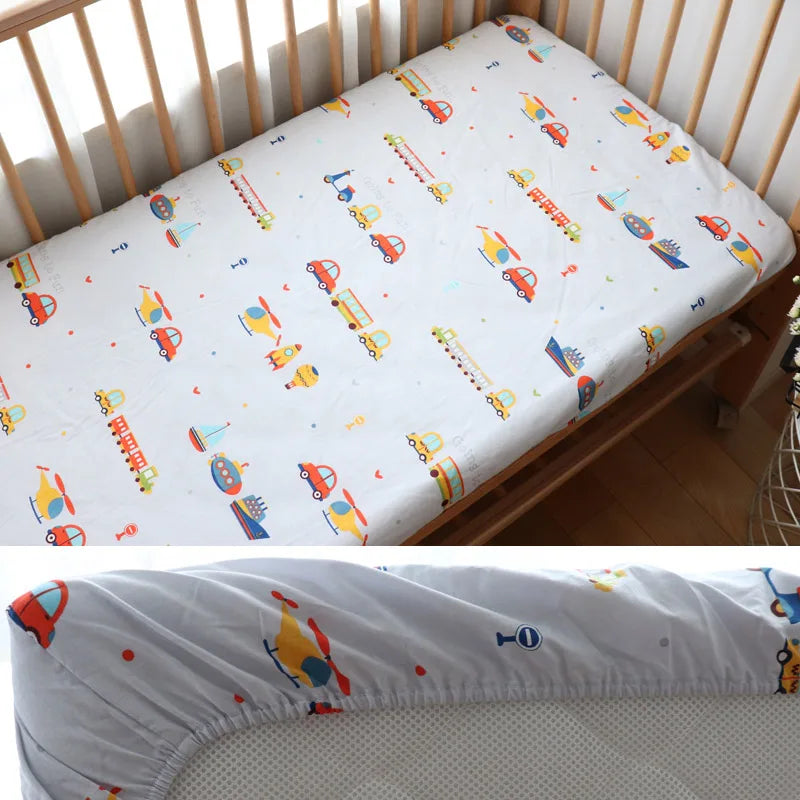 Sábana/Funda Protectora Ajustable para Colchón de Cuna (130x70 cm)