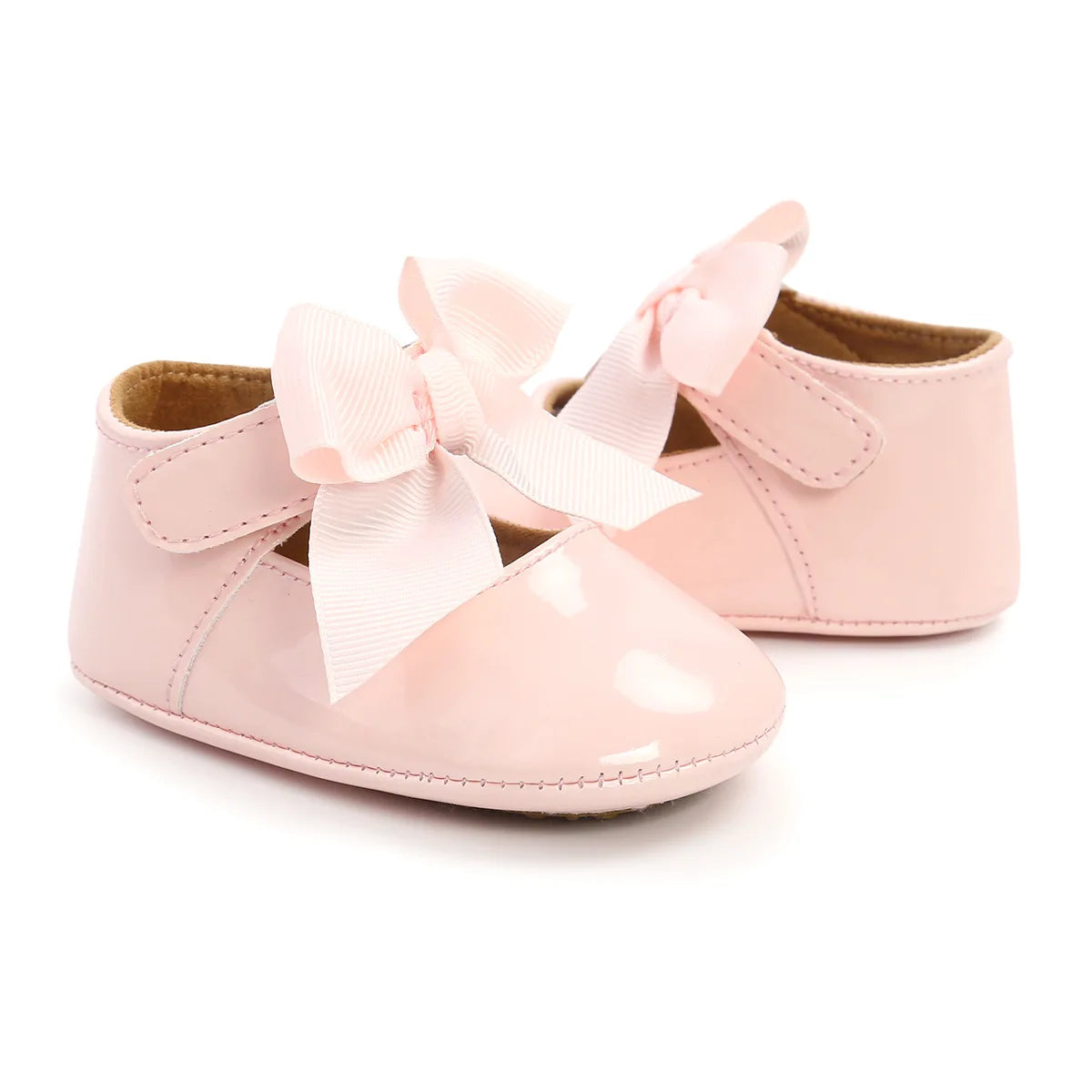 Zapatillas tipo Ballet con Moño: Elegancia Antideslizante para Bebé (0-18M)