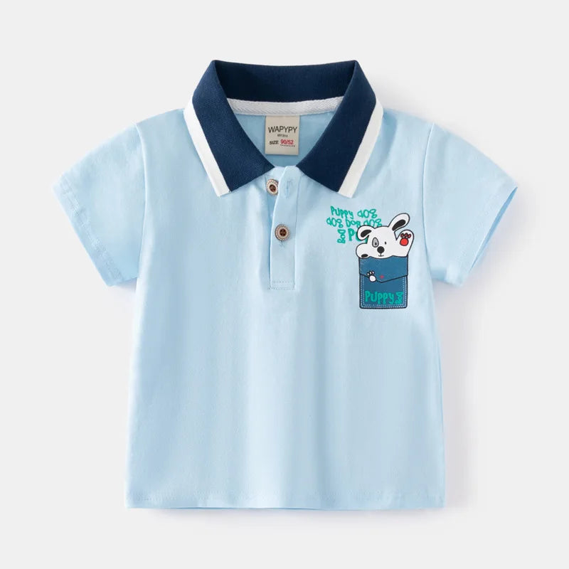 Playera Tipo Polo para Niño | Cuello Clásico y Bolsillo (12M-7T)