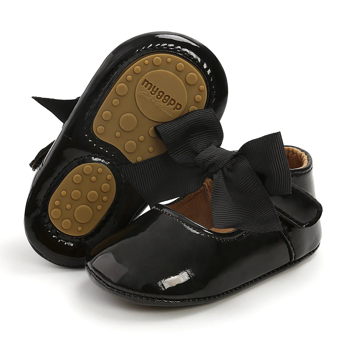 Zapatillas tipo Ballet con Moño: Elegancia Antideslizante para Bebé (0-18M)