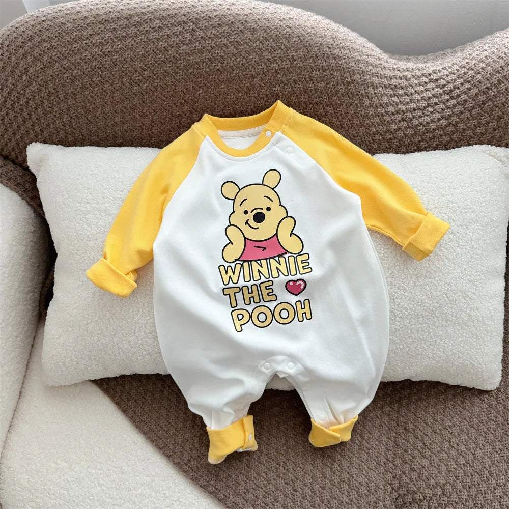 Mameluco de Algodón y accesorios Winnie The Pooh | Manga Larga y Estilo Lindo (6-18M)