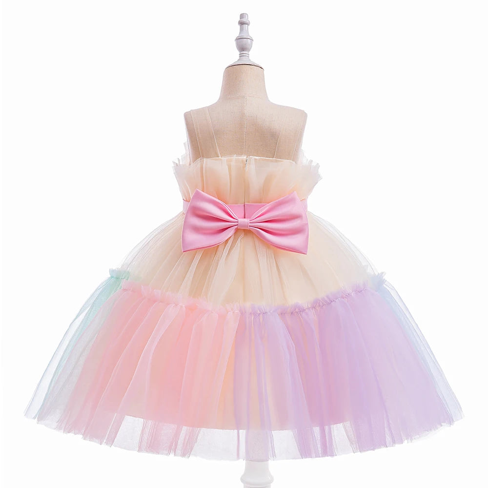 Vestido Tutú de Princesa para Bebé y Niña | Ideal para Bautizo, Primer Cumpleaños y Fiestas (6M-10T)