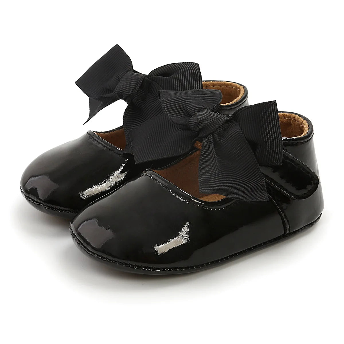 Zapatillas tipo Ballet con Moño: Elegancia Antideslizante para Bebé (0-18M)