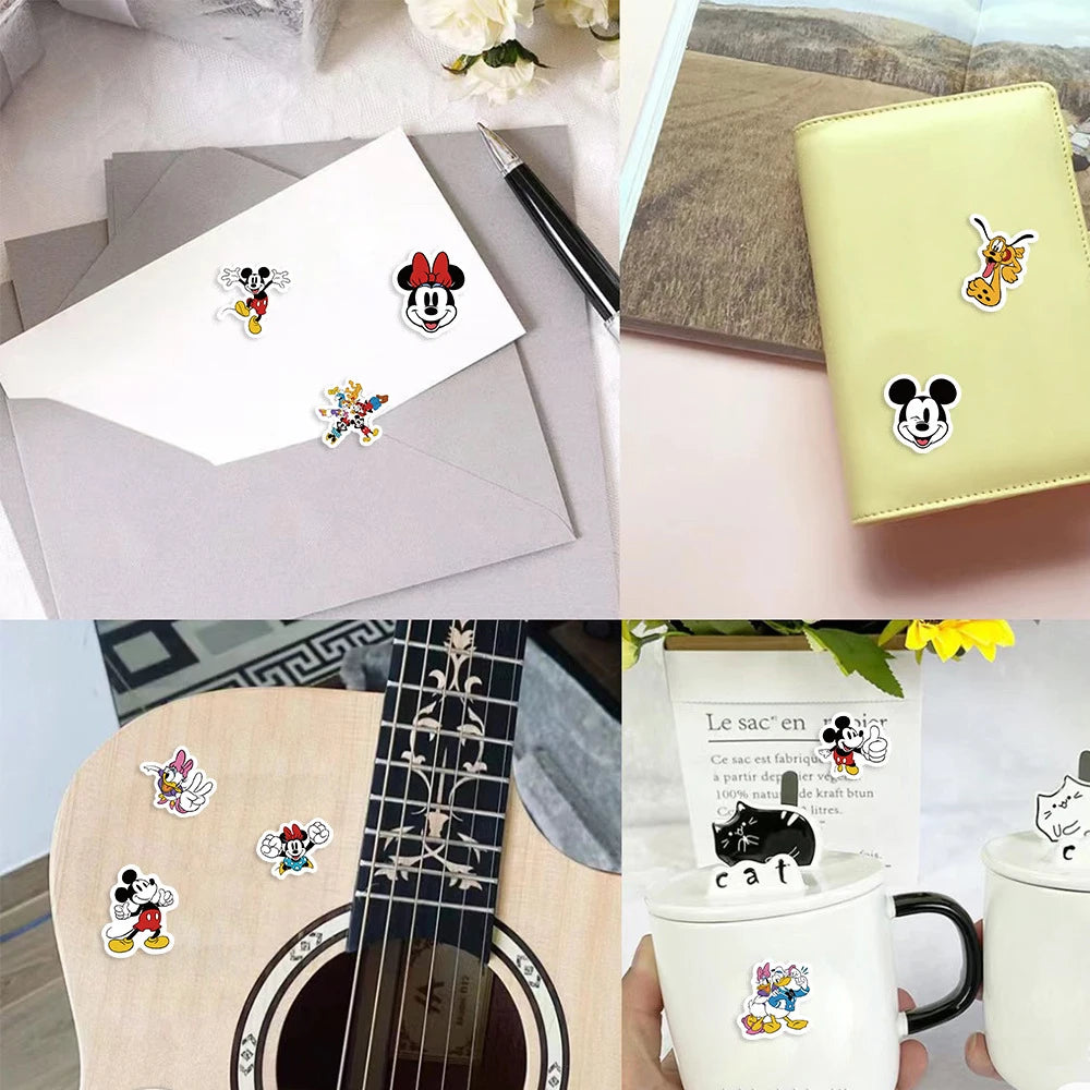 Rollo de 500 Pegatinas Disney: Mickey, Minnie y Amigos | Decoración DIY y Recompensas