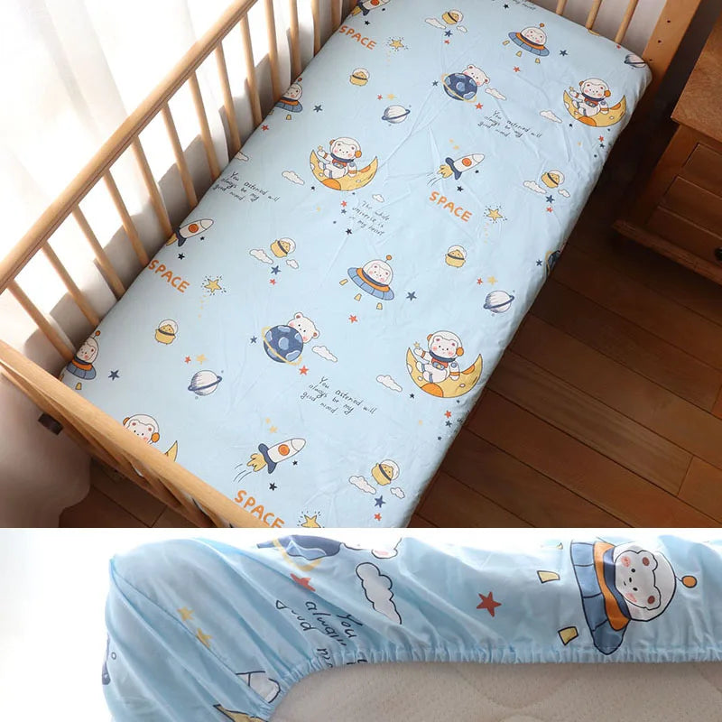 Sábana/Funda Protectora Ajustable para Colchón de Cuna (130x70 cm)
