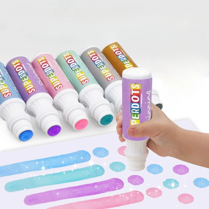 Set de Plumones de Acuarela de puntos 'Dot Graffiti' (6 Colores Flash) - Lavables