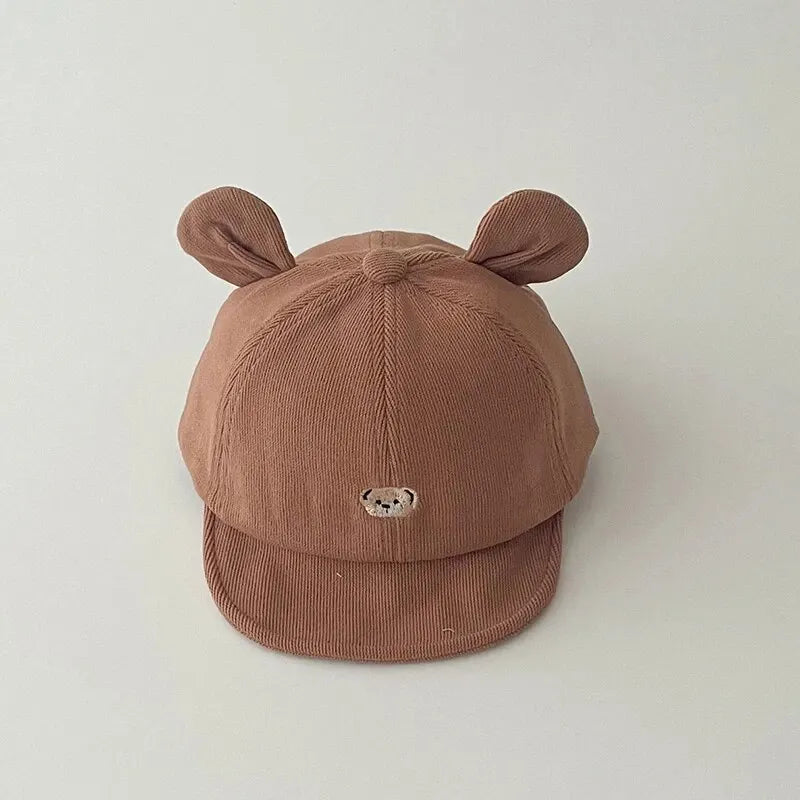 Gorra de Béisbol de Oso Kawaii: Protección Solar y Estilo Adorable (3-18M)