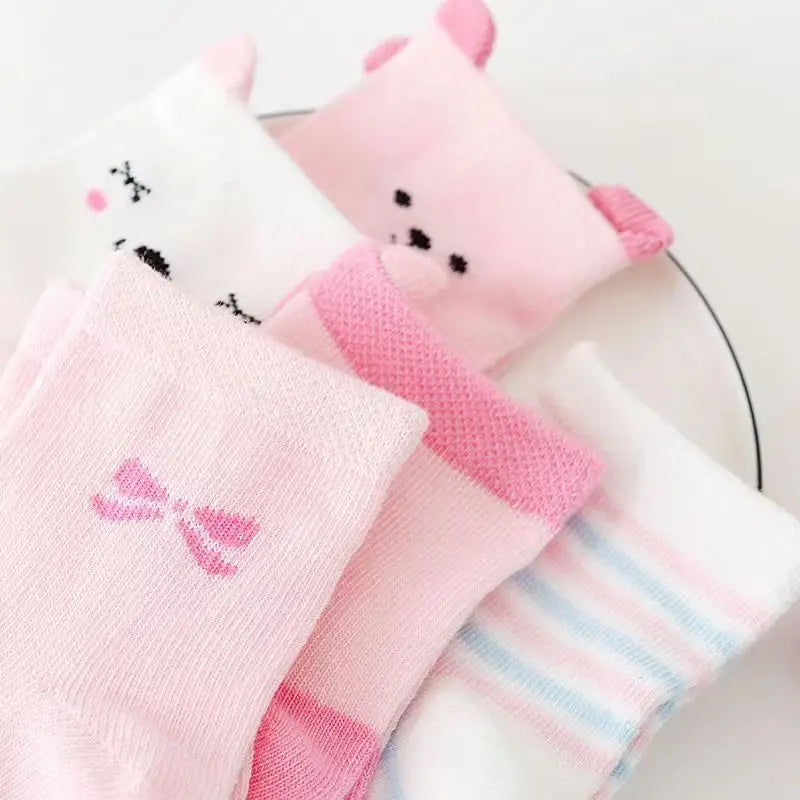 Set de 5 Pares de Calcetines divertidos de Algodón (0-6T)