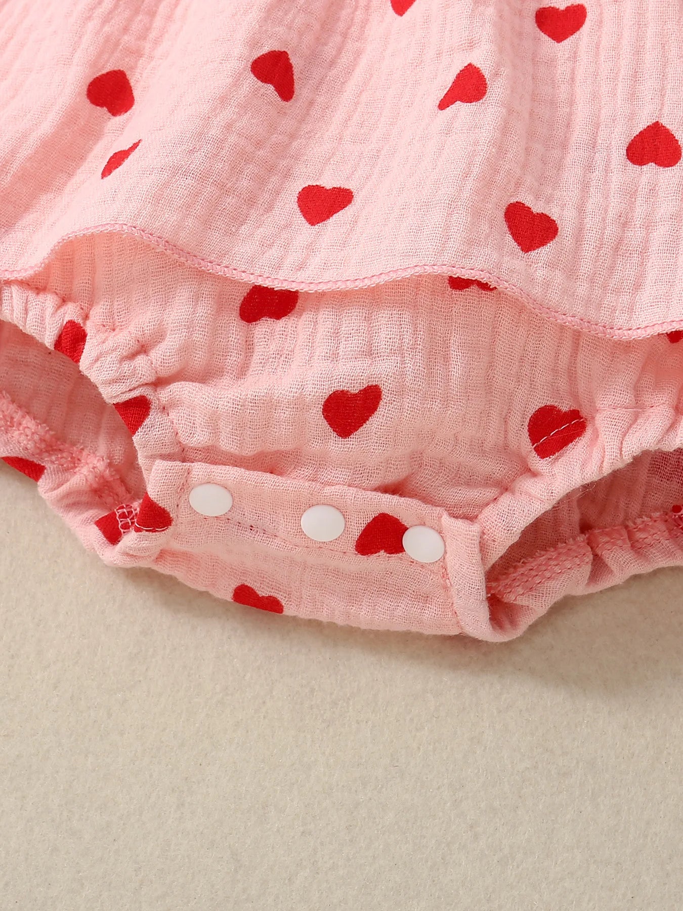 Vestido de Cuello Redondo con Corazones | Ocasiones Especiales y San Valentín (0-24M)