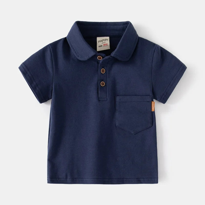 Playera Tipo Polo para Niño | Cuello Clásico y Bolsillo (12M-7T)