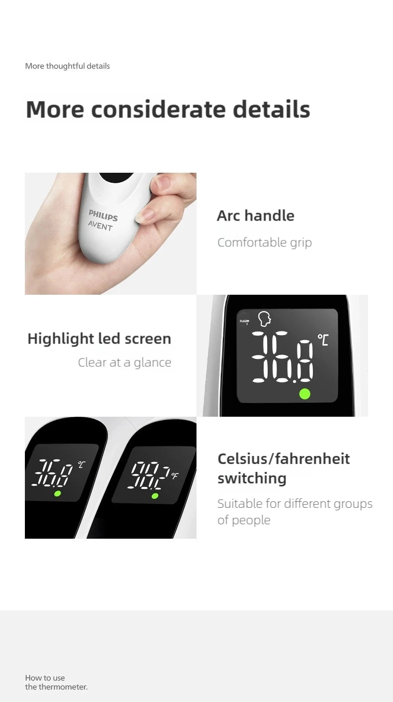 Termómetro Infrarrojo Philips Avent: Preciso, Higiénico y Sin Contacto