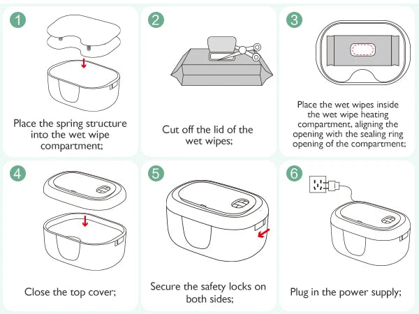 Calentador de Toallitas Momcozy | Calentamiento Rápido, 4 Modos de Temperatura y Luz Nocturna Ajustable