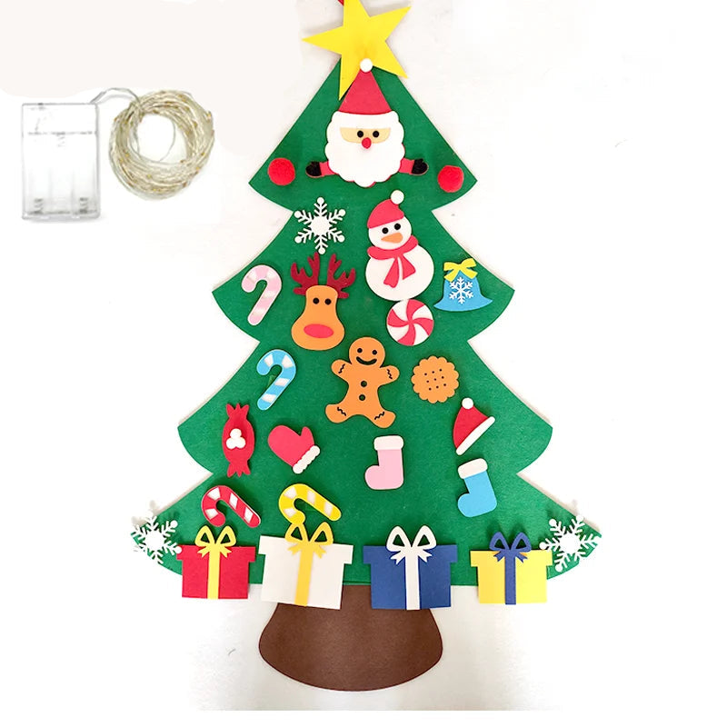 Árbol de Navidad DIY de Fieltro 3D Desmontable (Decoración Navideña Infantil)