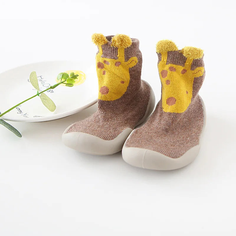 Calceta-Zapato para Primeros Pasos - Suela de Goma Antideslizante (0-24M)