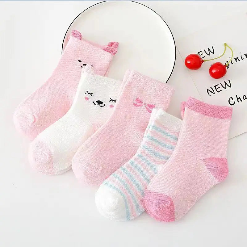 Set de 5 Pares de Calcetines divertidos de Algodón (0-6T)
