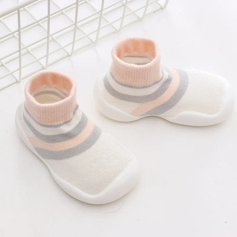 Calceta-Zapato para Primeros Pasos - Suela de Goma Antideslizante (0-24M)