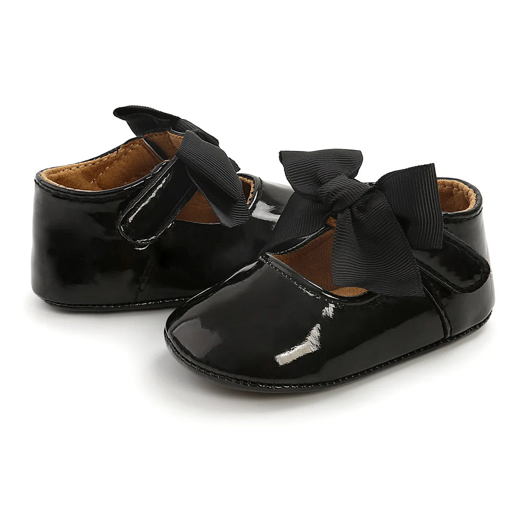 Zapatillas tipo Ballet con Moño: Elegancia Antideslizante para Bebé (0-18M)