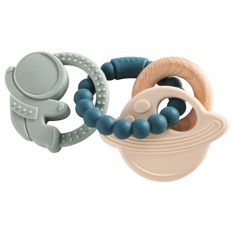 Pulsera Mordedora de Silicona (Doble Anillo) | Alivio Inmediato de la Dentición