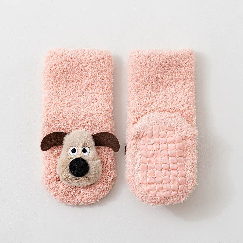 Calcetines de Perrito para Bebé | Cálidos y Antideslizantes  (12M-3T)