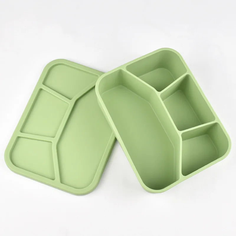 Caja Bento de Silicona  |  Compartimentos a Prueba de Fugas