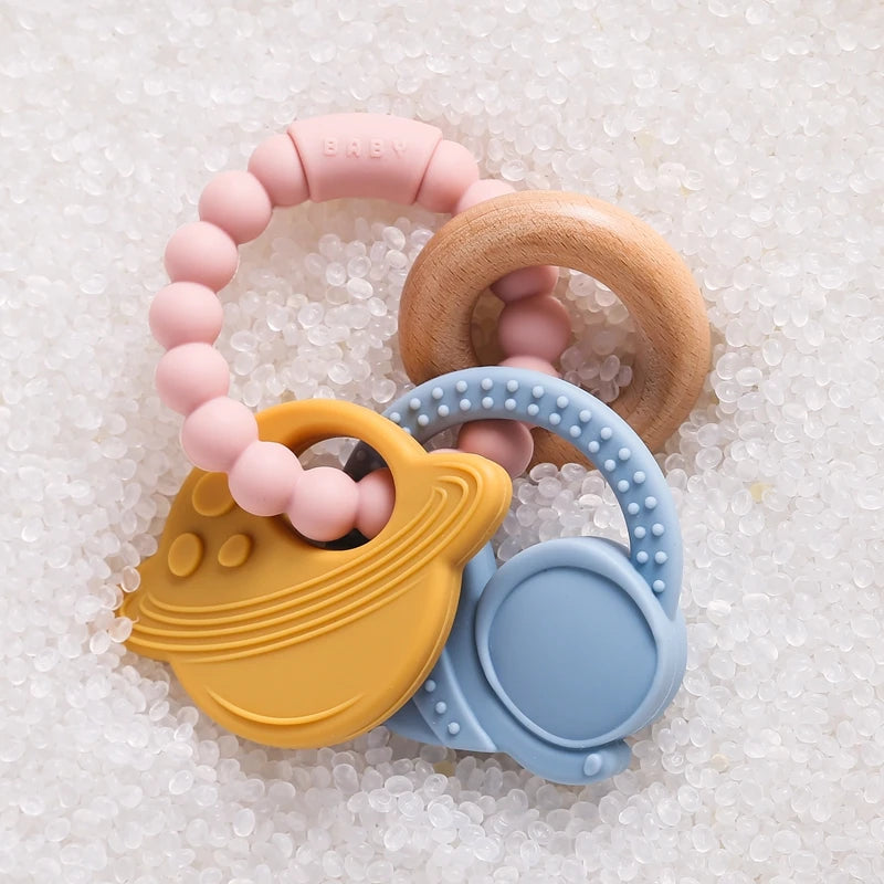 Pulsera Mordedora de Silicona (Doble Anillo) | Alivio Inmediato de la Dentición