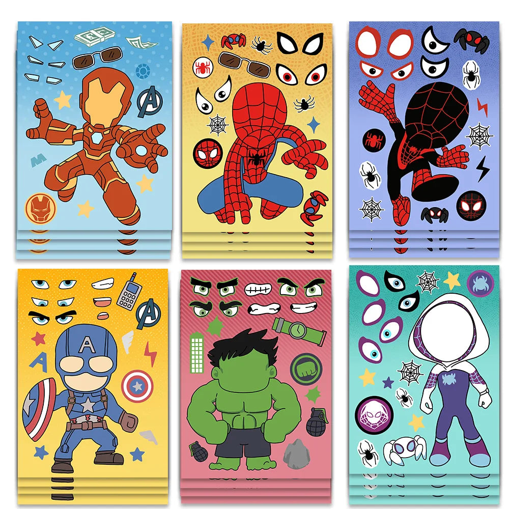 Pegatinas Marvel "Crea tu Propio Héroe": Spider-Man y sus Amigos