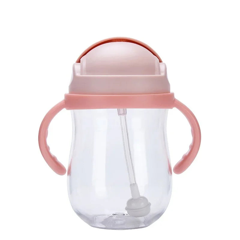 Botella de Agua con Popote y Válvula de 300 ml | Portátil, Antiderrames y con Asa para Entrenamiento