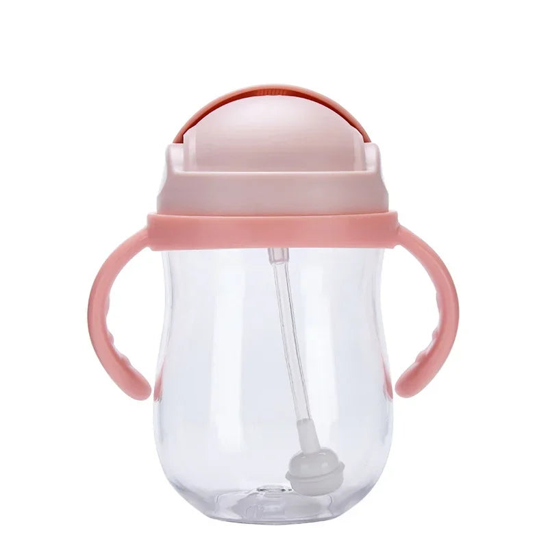 Botella de Agua con Popote y Válvula de 300 ml | Portátil, Antiderrames y con Asa para Entrenamiento