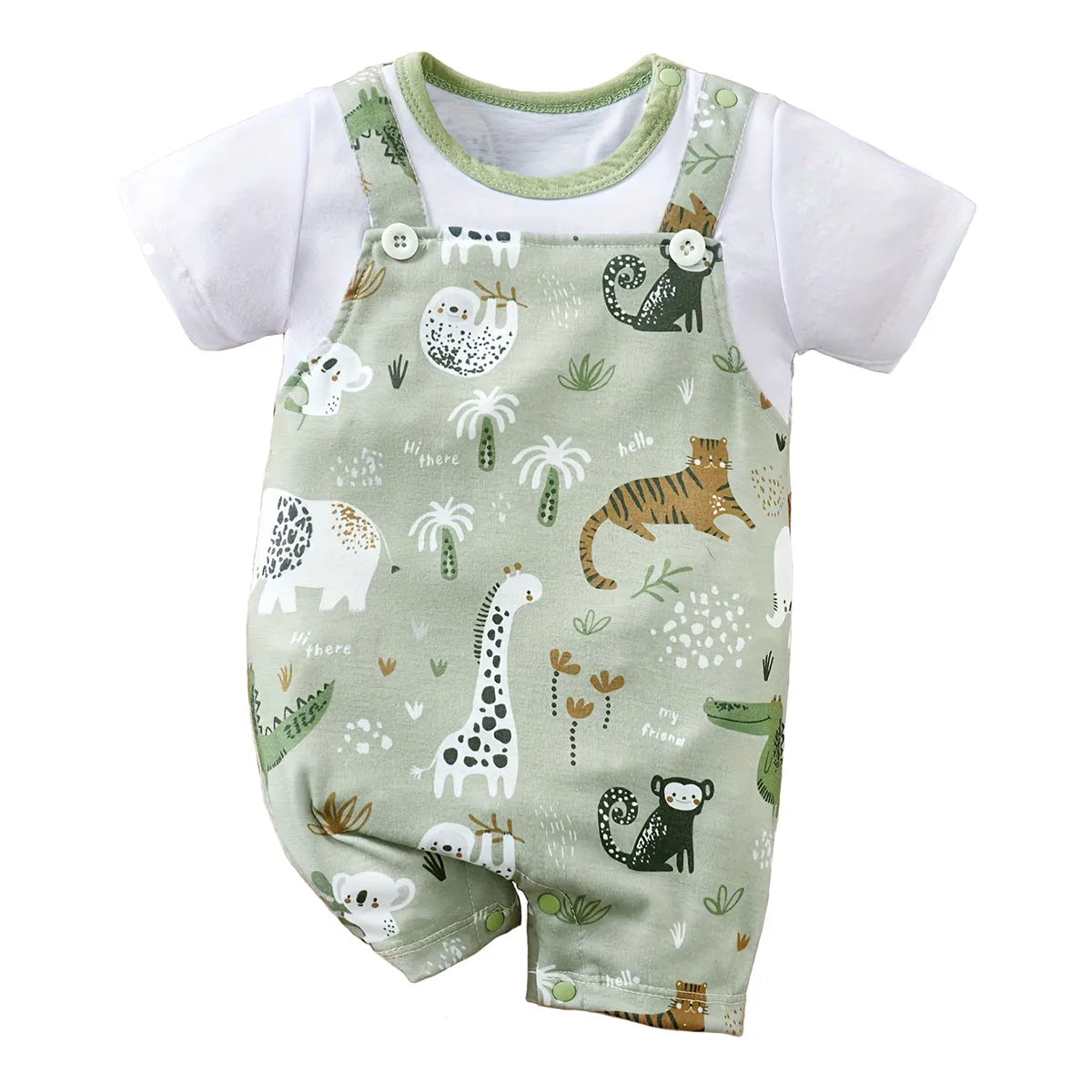 Mameluco "Mi Pequeño Zoo" con Estampado de Animales  (0-18M)