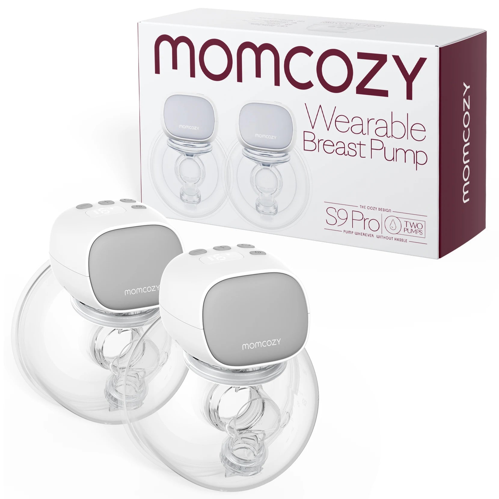 Extractor de Leche Manos Libres Momcozy S9 Pro | Doble Portátil, Batería de Larga Duración y Pantalla LED