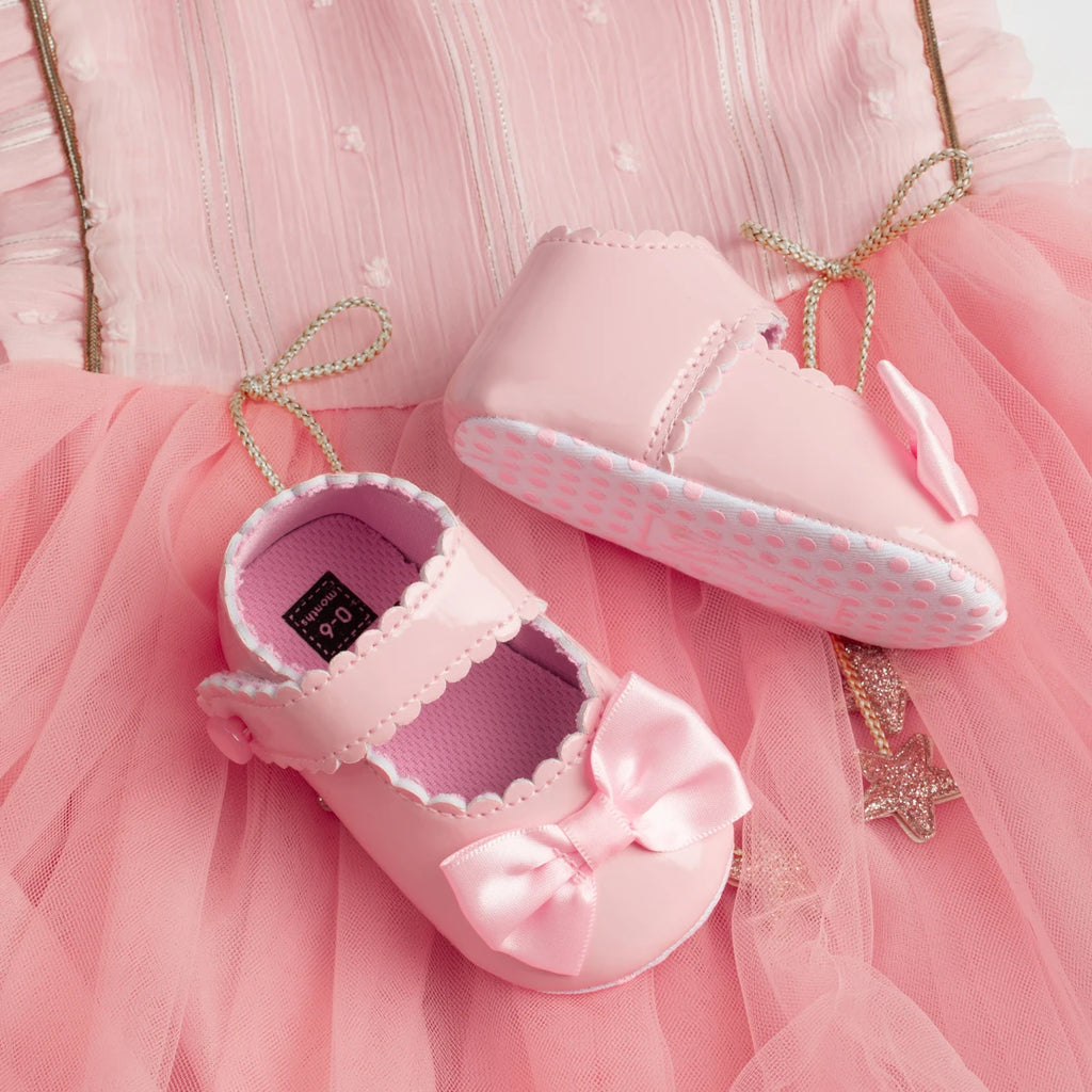 Zapatos Pre andantes con Moño: Clásico y Confort para Cuna (0-18M)