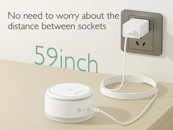 Máquina de Ruido Blanco para Bebé Momcozy | Portátil, 20 Sonidos para Dormir y Luz Nocturna Táctil