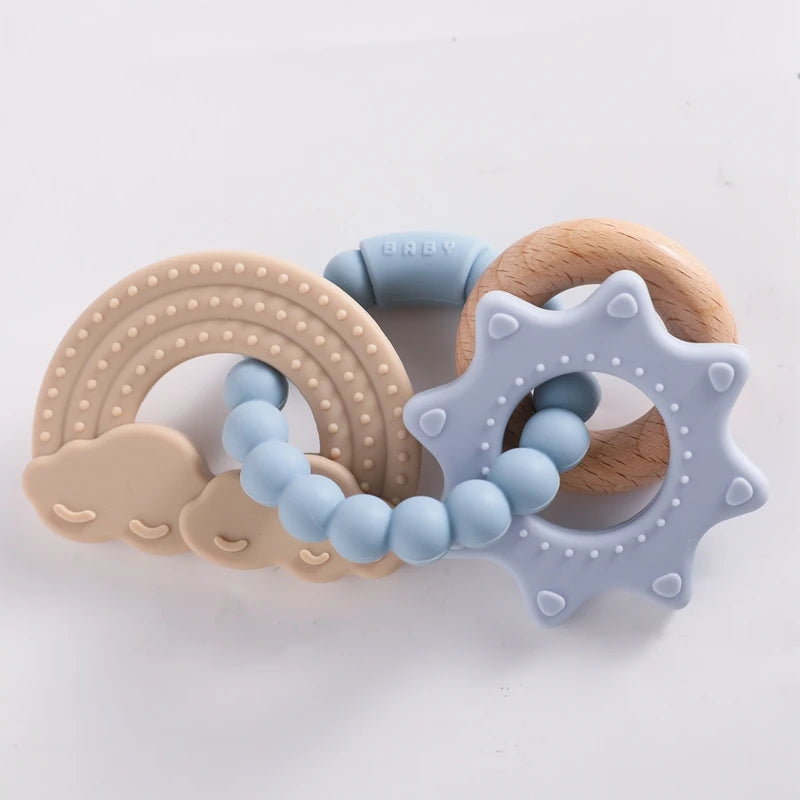 Pulsera Mordedora de Silicona (Doble Anillo) | Alivio Inmediato de la Dentición