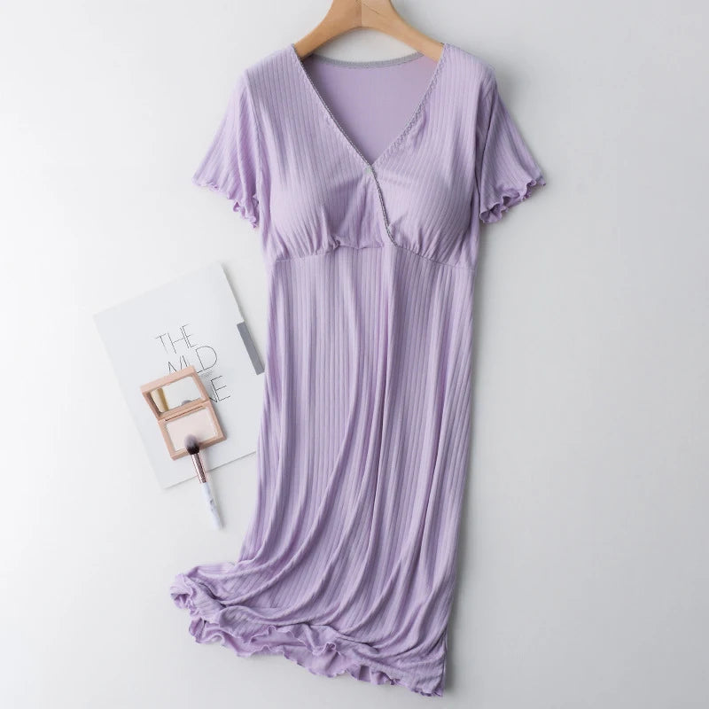 Camisón Modal de Lactancia: Elegancia y Confort Ajustable