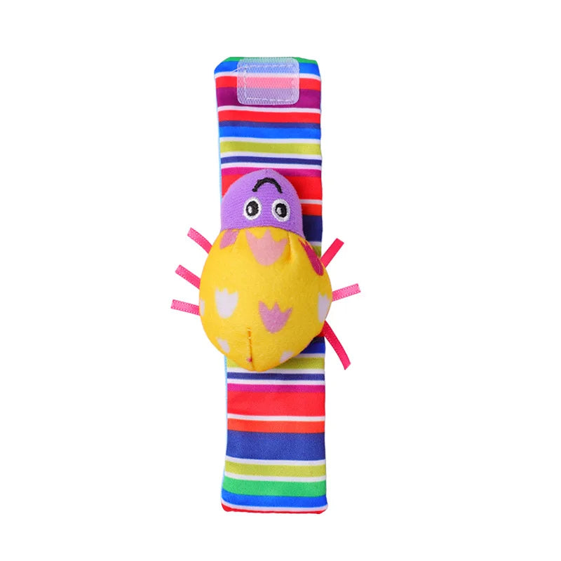 Kit de 4 Juguetes Sonajeros de Muñeca y Calcetín - Estimulación y Diversión de 0 a 12 Meses