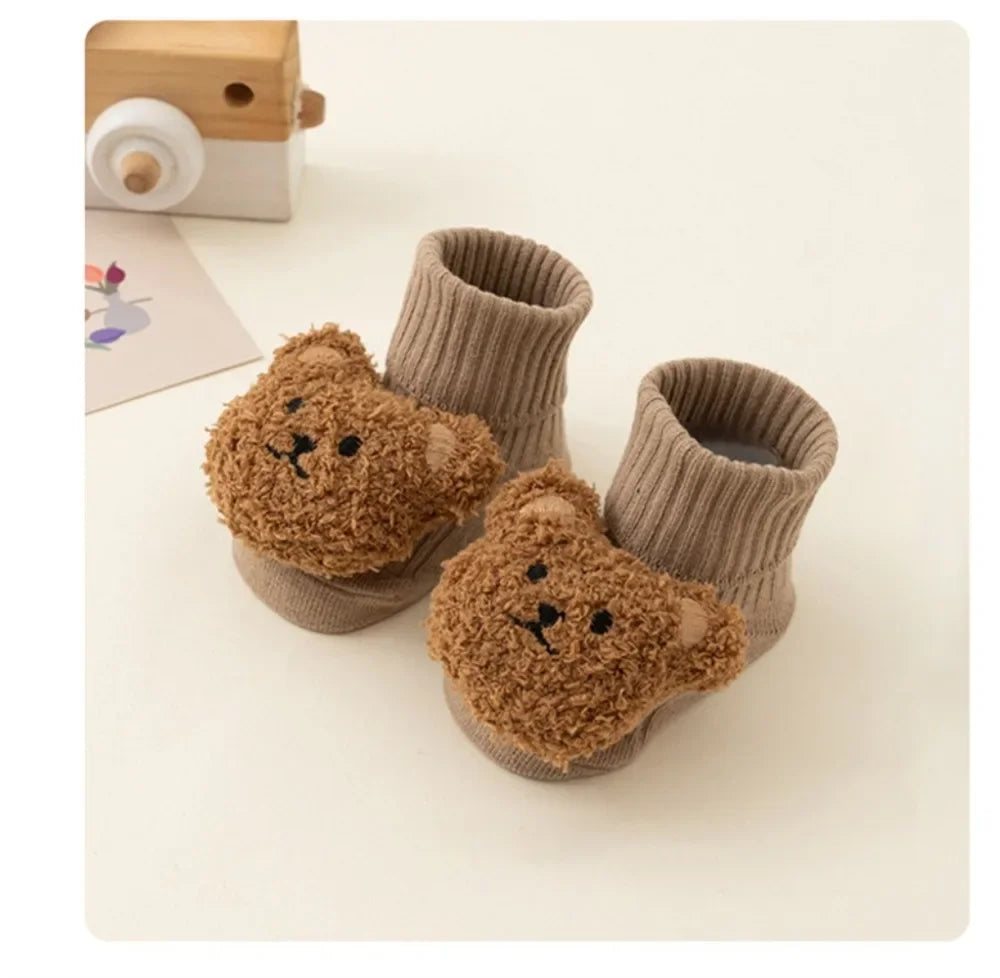 Calcetines de Oso Antideslizantes Bebé (0-3T)