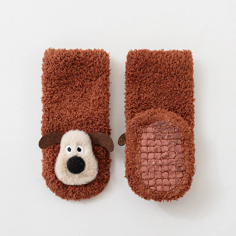 Calcetines de Perrito para Bebé | Cálidos y Antideslizantes  (12M-3T)