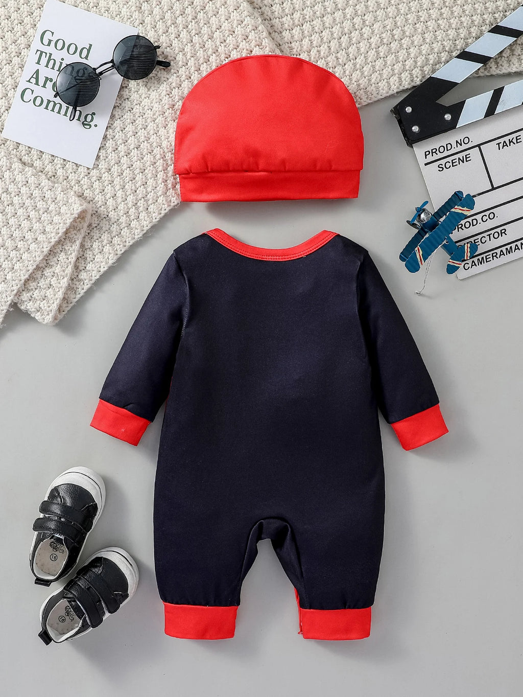 Conjunto "Cool Spider" Pañalero y Gorro(0-9M)