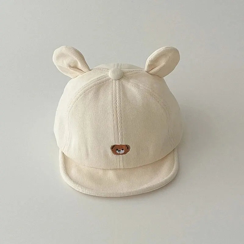 Gorra de Béisbol de Oso Kawaii: Protección Solar y Estilo Adorable (3-18M)