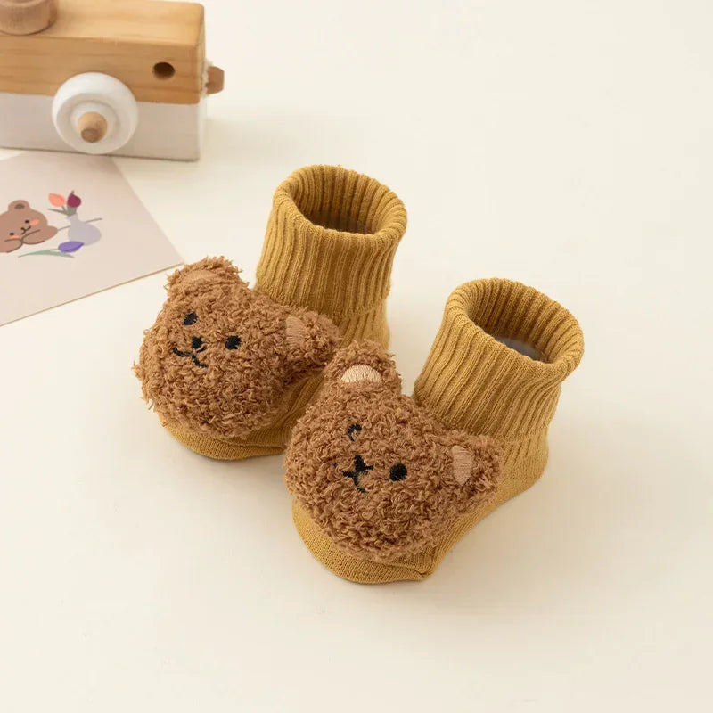 Calcetines de Oso Antideslizantes Bebé (0-3T)